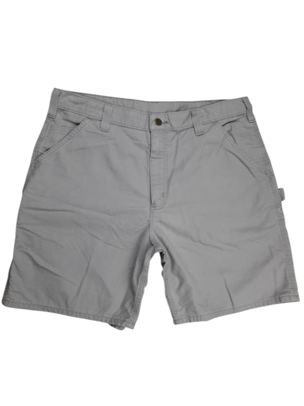 Carhartt Original Fit 100% Cotton Canvas Gray Work Utility Shorts SZ 36